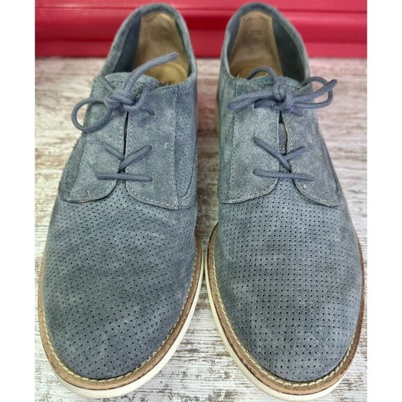 SOFFT Simons Oxford Women’s 11M Gray Suede Perforated Lace Up Shoe Comfort Walk - Picture 5 of 11